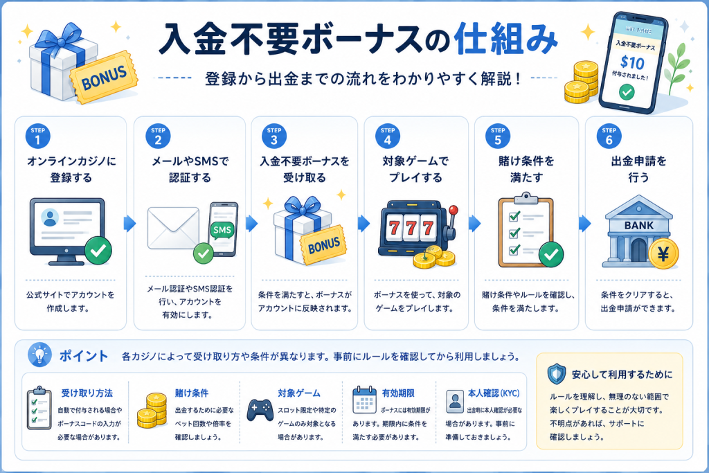 入金不要ボーナスの仕組み