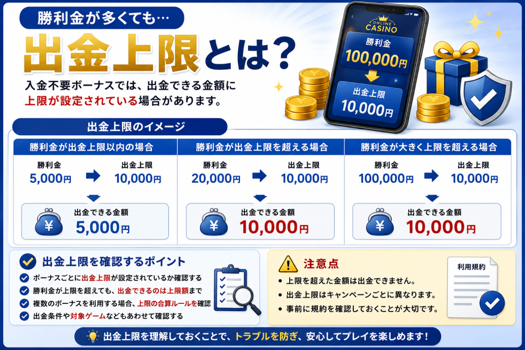 入金不要ボーナスの出金上限の仕組み